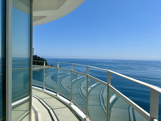 The balcony view from a suite at Cassia Sokcho [LEE JIAN]