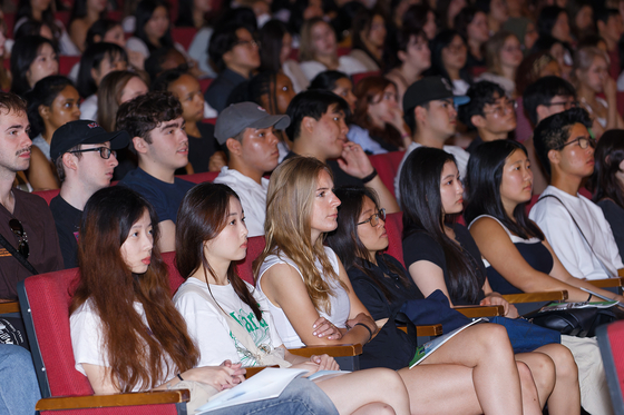 Yonsei International Summer School participants attend the program orientation held June 26. [YONSEI UNIVERSITY]