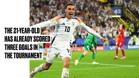 German midfielder Jamal Musiala at the Euros [ONE FOOTBALL]