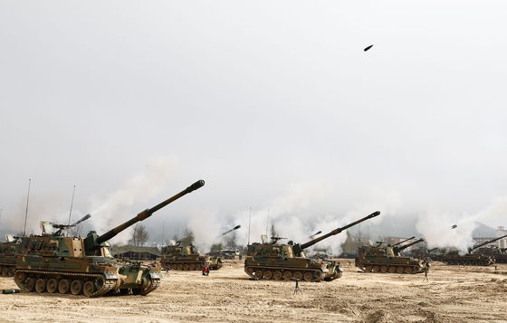 K9 self-propelled howitzers [YONHAP]