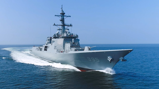 The King Jeongjo the Great destroyer, which HD Hyundai Heavy Industries built as the country's first next-generation Aegis destroyer, will be delivered to the Korean navy by the end of this year. [HD HYUNDAI HEAVY INDUSTRIES]