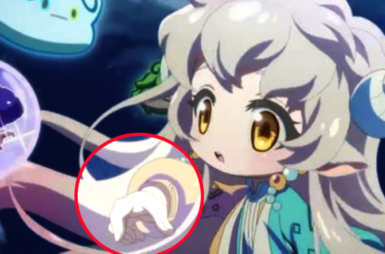Another screen frame claimed to contain the inappropriate hand gesture is pictured. [SCREEN CAPTURE]