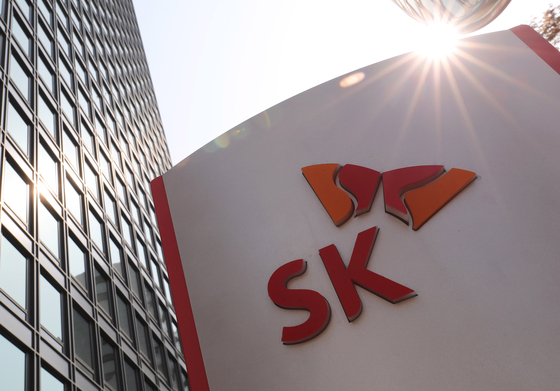 The SK logo is shown at the SK Seorin Building in Jongno District, central Seoul, where SK Innovation is headquartered. [NEWS1]