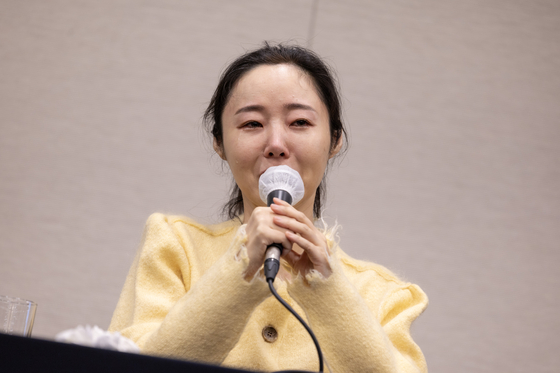 Min Hee-jin during a press conference on May 31 in central Seoul [JOINT PRESS CORPS]