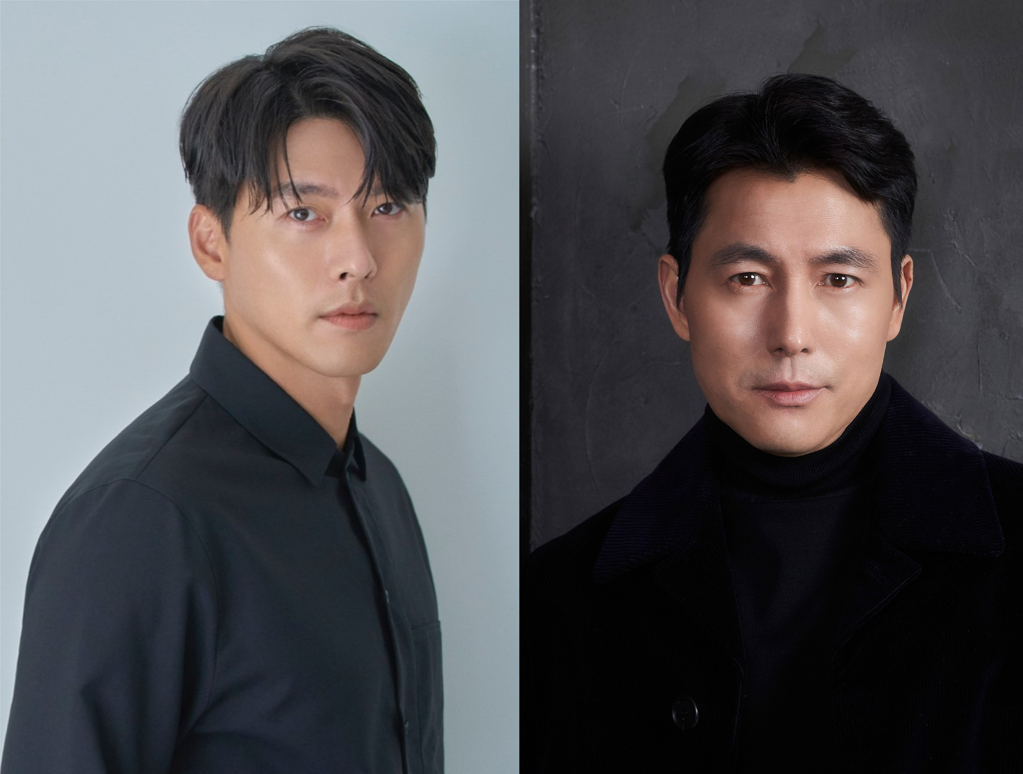 Actors Hyun BIn, left, and Jung Woo-sung [VAST ENTERTAINMENT, ARTIST COMPANY] 