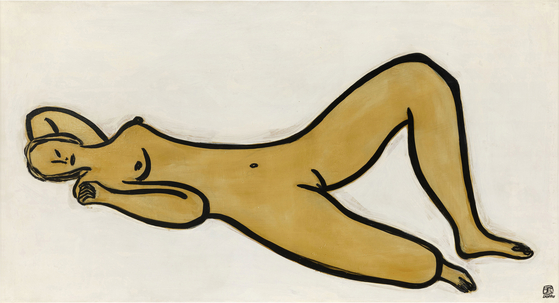″Reclining Nude, with Raised Knee II″ (c. 1950s-1960s) by Sanyu [PHILLIPS]