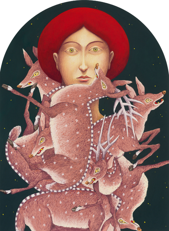 ″Portrait with Deer″ by Nicolas Party [HOAM MUSEUM OF ART]