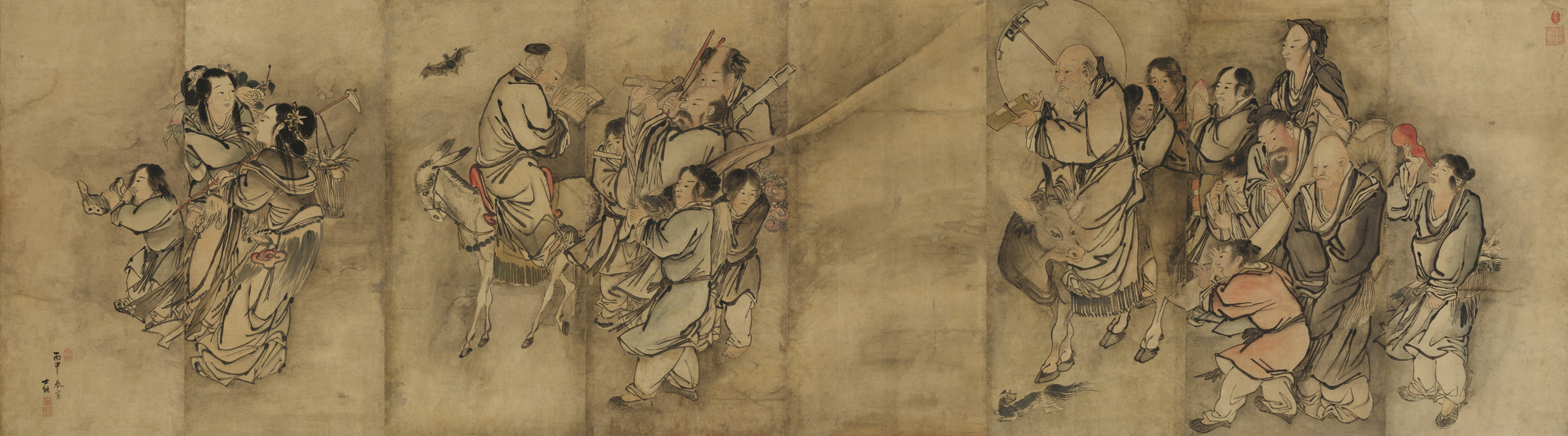 “Daoist Immortals” (1776) by Kim Hong-do from the Joseon Dynasty (1392-1910), owned by the Leeum Museum of Art [HOAM MUSEUM OF ART]