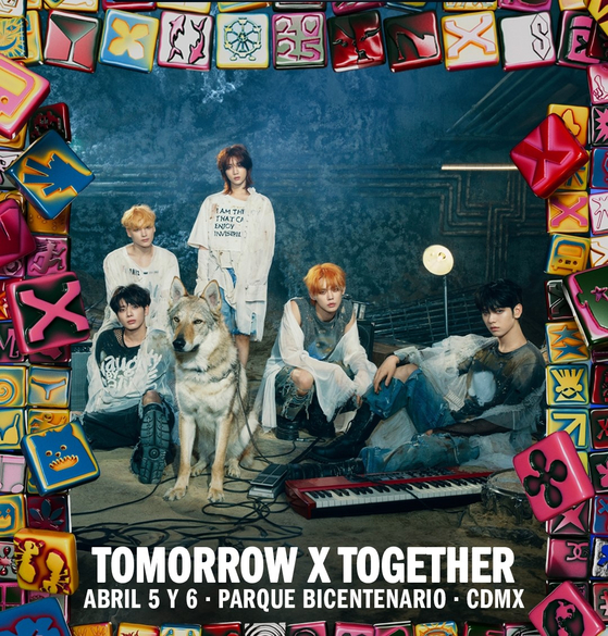 A promotional image of Tomorrow X Together for next year's AXE Ceremonia [BIG HIT MUSIC]