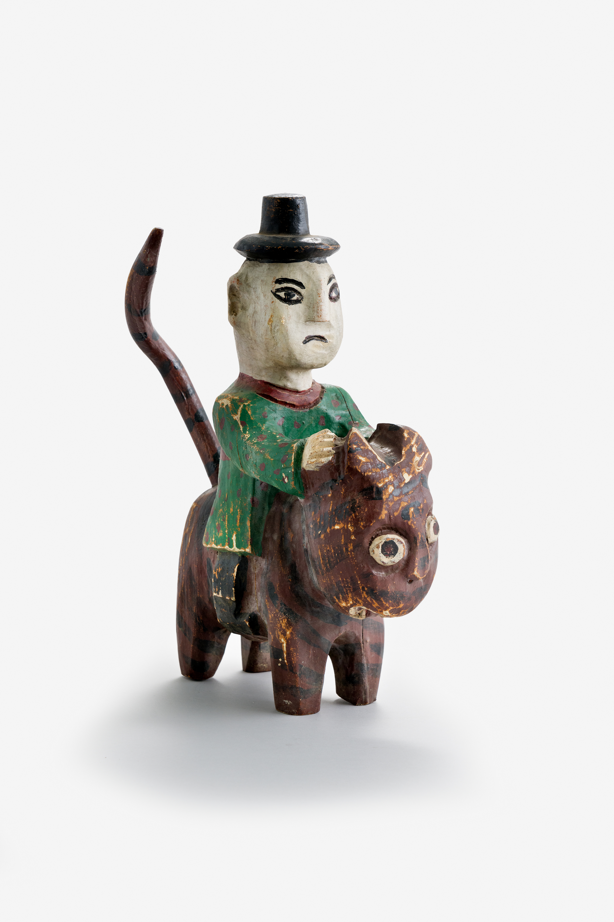 Kokdu (traditional wooden doll) as a warrior riding on a tiger [NATIONAL FOLK MUSEUM OF KOREA]