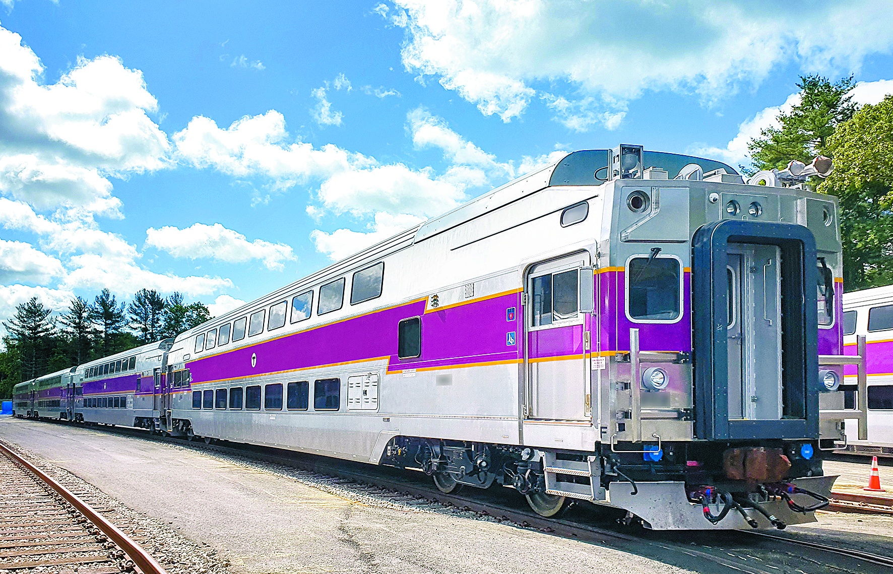 Hyundai Rotem's bi-level rail cars supplied to the Massachusetts Bay Transportation Authority. [HYUNDAI ROTEM]