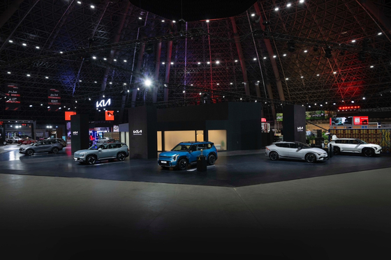 Kia's booth at the Jeddah International Motor Show in Saudi Arabia. [KIA]
