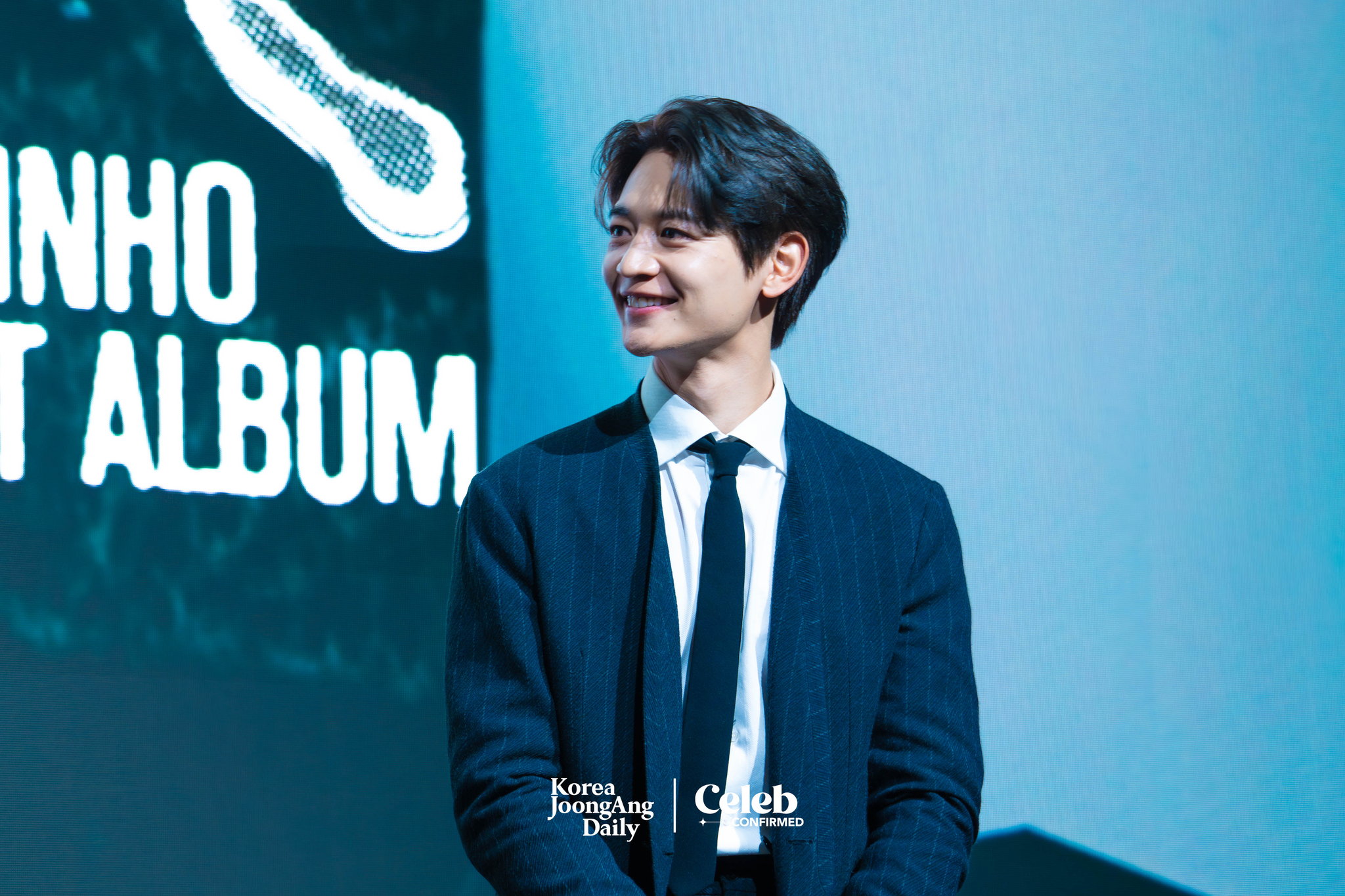 Minho answers reporters’ questions during a press conference on Monday at the Fairmont Ambassador Seoul in Yeouido, western Seoul. [DANIELA GONZALEZ PEREZ]