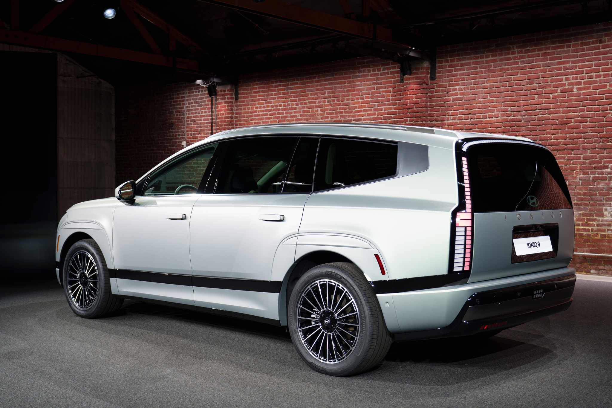 The Hyundai Ioniq 9 during the vehicle's media preview event held in Los Angeles in November [CHO YONG-JUN]