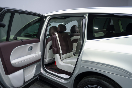 The Hyundai Ioniq 9 during the vehicle's media preview event held in Los Angeles in November [CHO YONG-JUN]