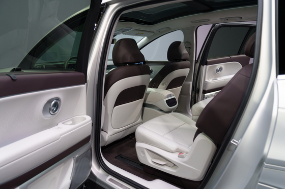 The Hyundai Ioniq 9 during the vehicle's media preview event held in Los Angeles in November [CHO YONG-JUN]