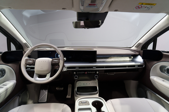 The Hyundai Ioniq 9 during the vehicle's media preview event held in Los Angeles in November [CHO YONG-JUN]