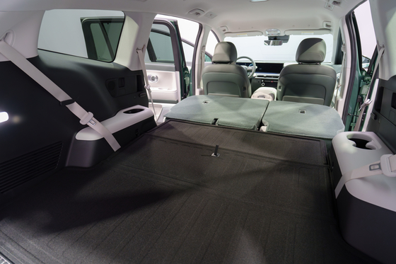 The Hyundai Ioniq 9 during the vehicle's media preview event held in Los Angeles in November [CHO YONG-JUN]