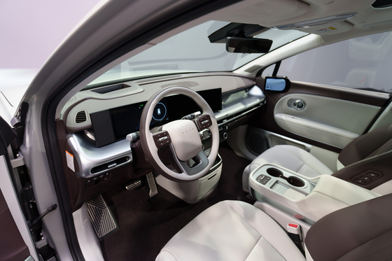 The Hyundai Ioniq 9 during the vehicle's media preview event held in Los Angeles in November [CHO YONG-JUN]