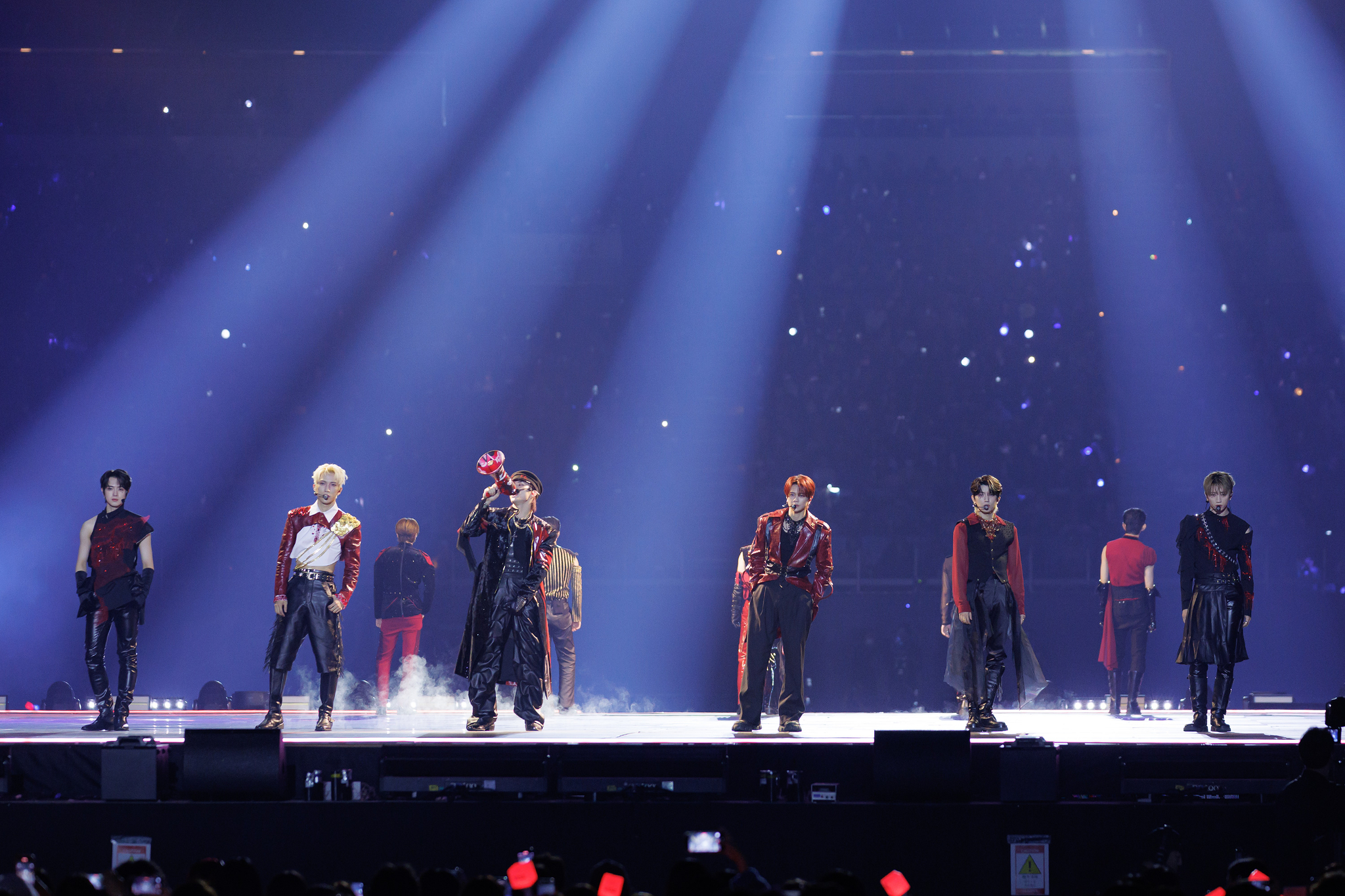 Boy band INI performing at the 2024 MAMA Awards on Nov. 23 at the Kyocera Dome in Osaka, Japan [CJ ENM]