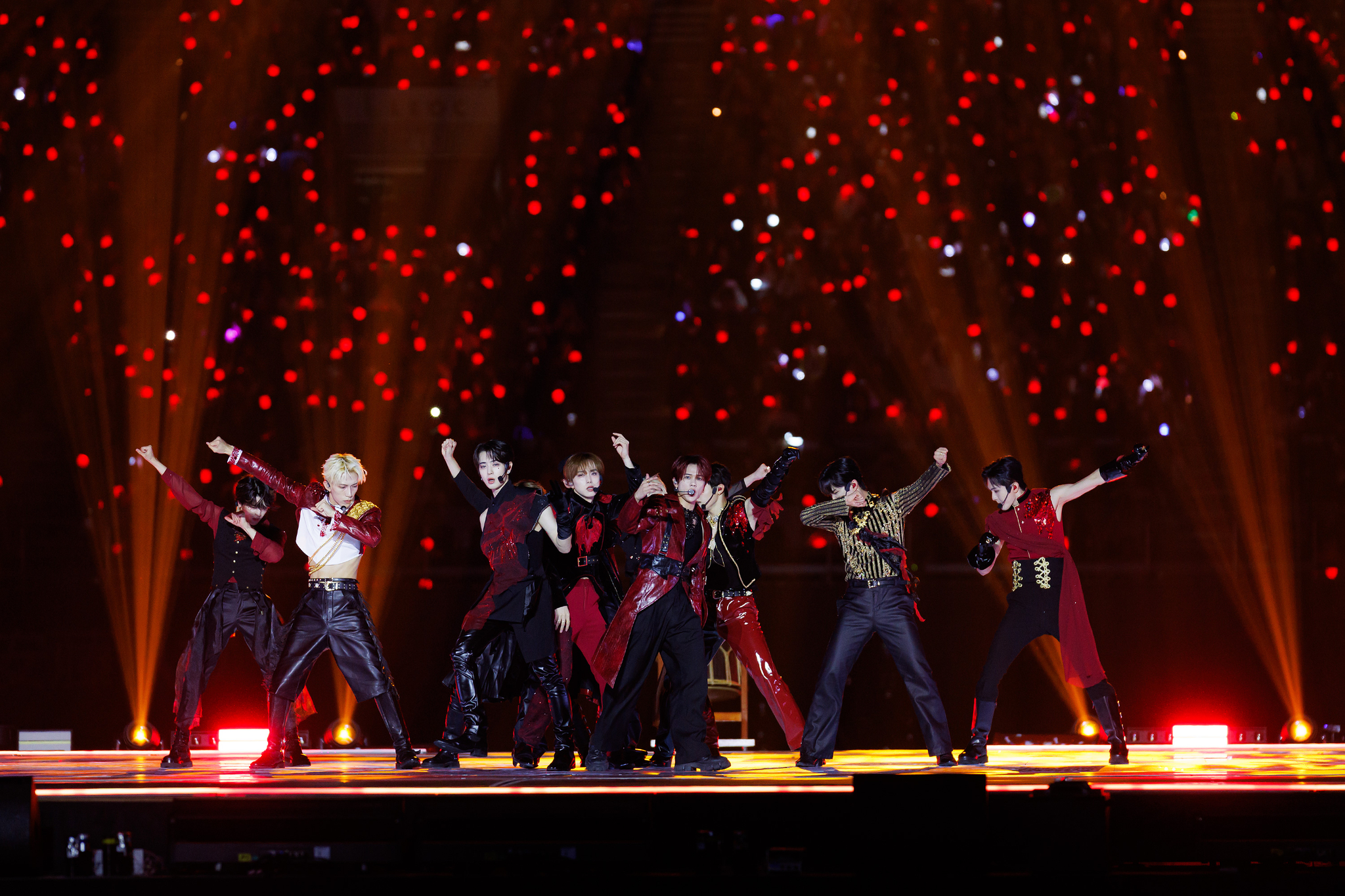 Boy band INI performing at the 2024 MAMA Awards on Nov. 23 at the Kyocera Dome in Osaka, Japan [CJ ENM]