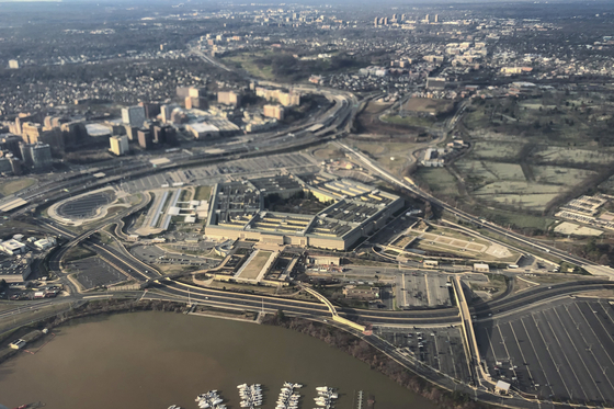 The Pentagon and the surrounding area is seen in this aerial view in Washington, Jan. 26, 2020. [AP/YONHAP]