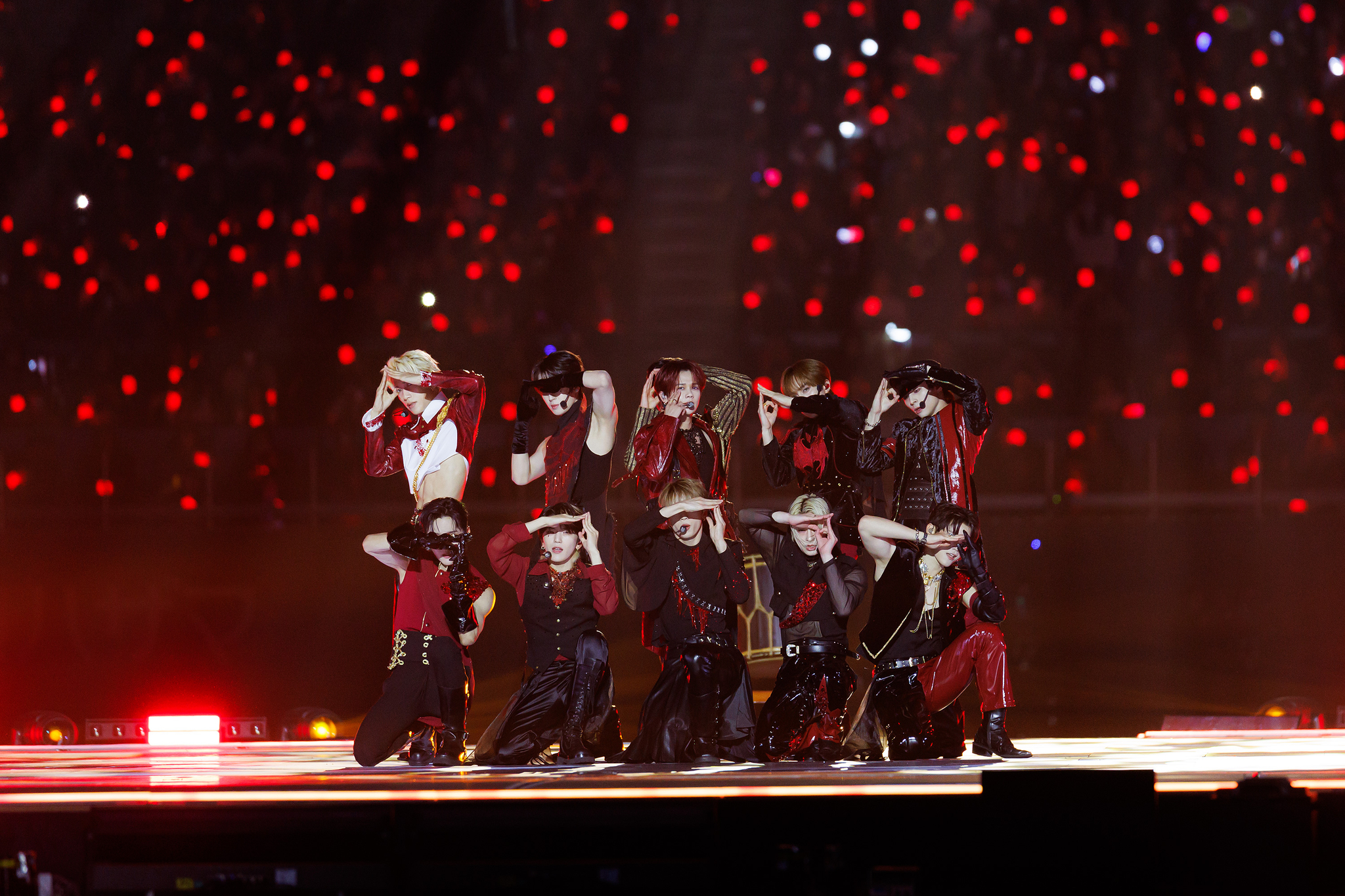 Boy band INI performing at the 2024 MAMA Awards on Nov. 23 at the Kyocera Dome in Osaka, Japan [CJ ENM]