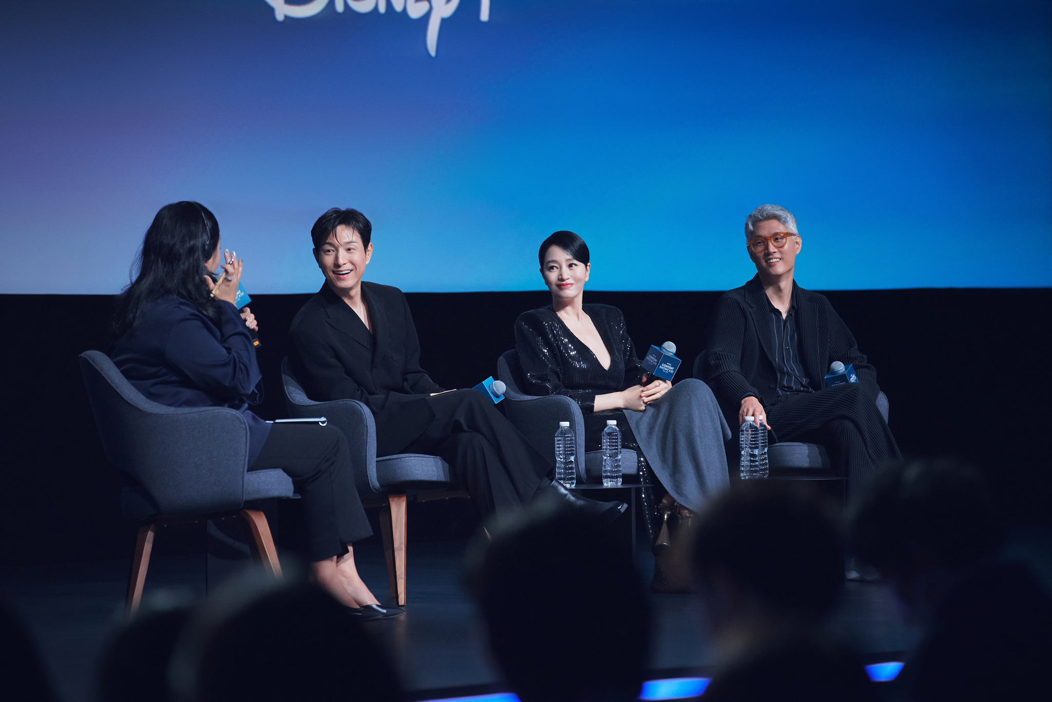 The cast of Disney+'s upcoming series ″Unmasked″ attends the series' press conference held on Nov. 21 during the 2024 Disney APAC Content Showcase at Marina Bay Sands in Singapore. [THE WALT DISNEY COMPANY]