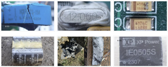 Images released by the Defense Intelligence of Ukraine show foreign-made components in missiles provided by North Korea to Russia since late last year [SCREEN CAPTURE]