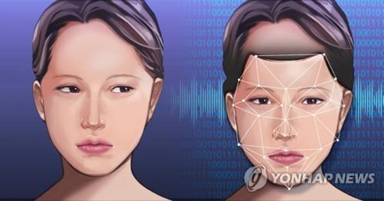 Deepfake technology overlays faces onto another image to generate artificial content. [YONHAP] 