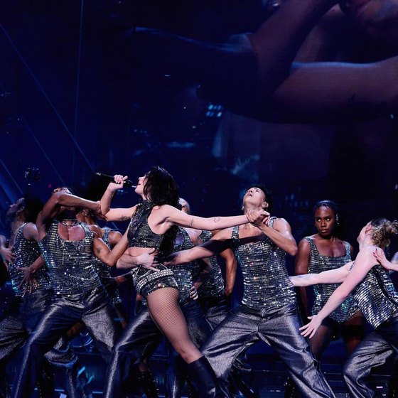 Pop star Dua Lipa performs in Japan for her ″Radical Optimism Tour.″ [SCREEN CAPTURE]