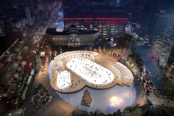A render of the Seoul Plaza Ice Rink set to open on Dec. 20 in central Seoul [SEOUL METROPOLITAN GOVERNMENT]