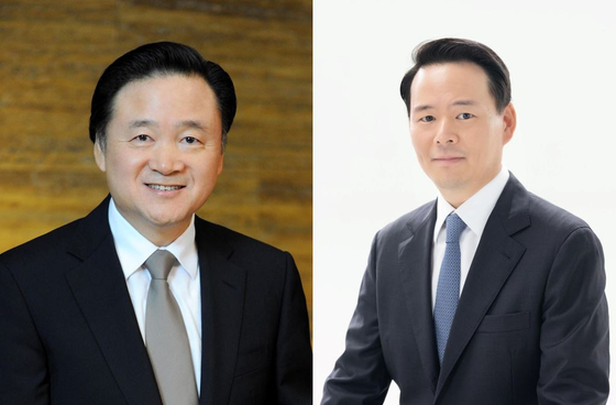 SPC Chairman Hur Young-in, left, and SPC President and Paris Croissant CEO Hur Jin-soo have continuously pushed for Paris Baguette’s global expansion. [SPC]