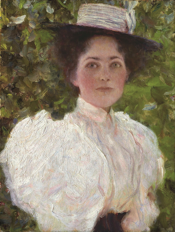 ″Girl in the Foliage″ (c. 1898) by Gustav Klimt [NATIONAL MUSEUM OF KOREA]