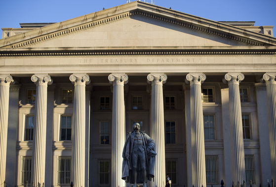The U.S. Treasury Department building in Washington [AP]