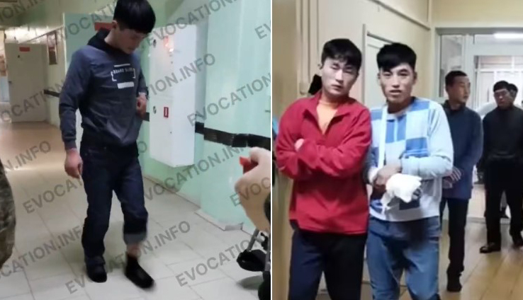Footage released on Dec. 17 by Ukraine's evocation.info reportedly shows over 100 injured North Korean soldiers being treated at a hospital in Kursk, Russia. [SCREEN CAPTURE]