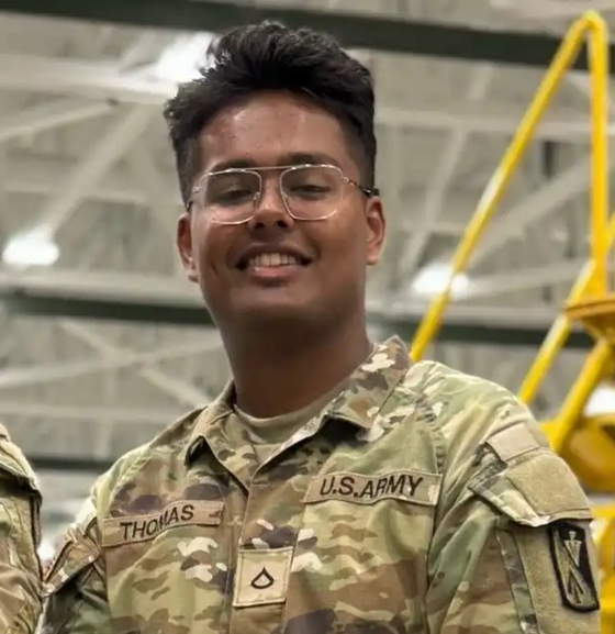 Pfc. Edwin Thomas is seen in this undated photo provided by the U.S. 2nd Infantry Division on Dec. 21, 2024. [YONHAP]