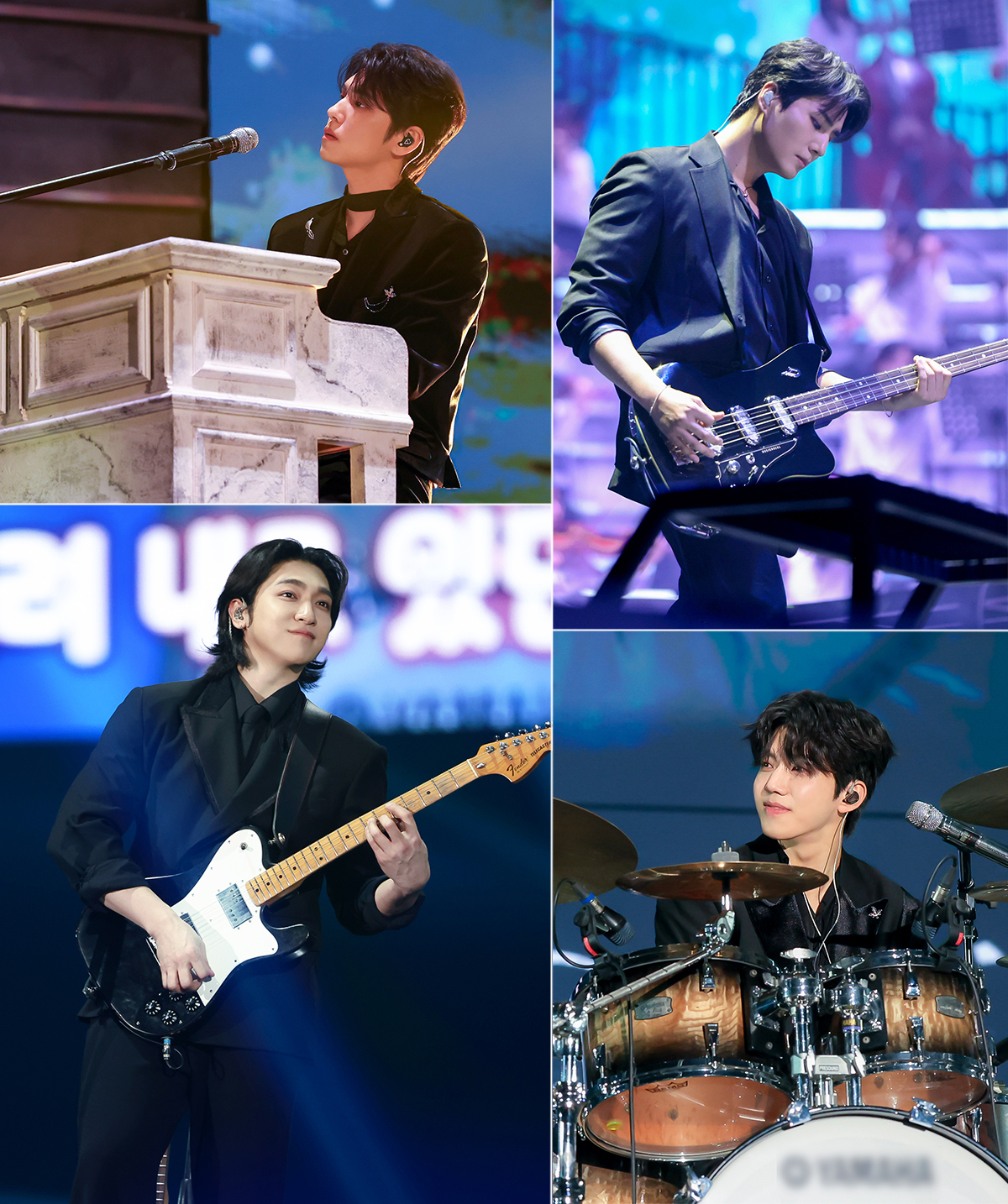 Day6 performs at its ″The Present″ concert which was held on Dec. 20 and 21 at Gocheok Sky Dome in western Seoul. [JYP ENTERTAINMENT]