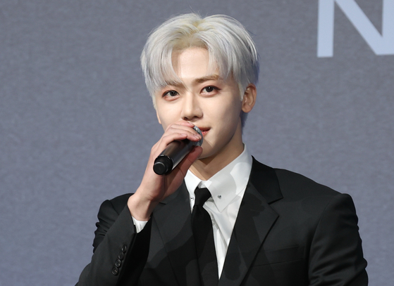 K-pop boy band NCT's Jaemin at a press conference in March [YONHAP] 