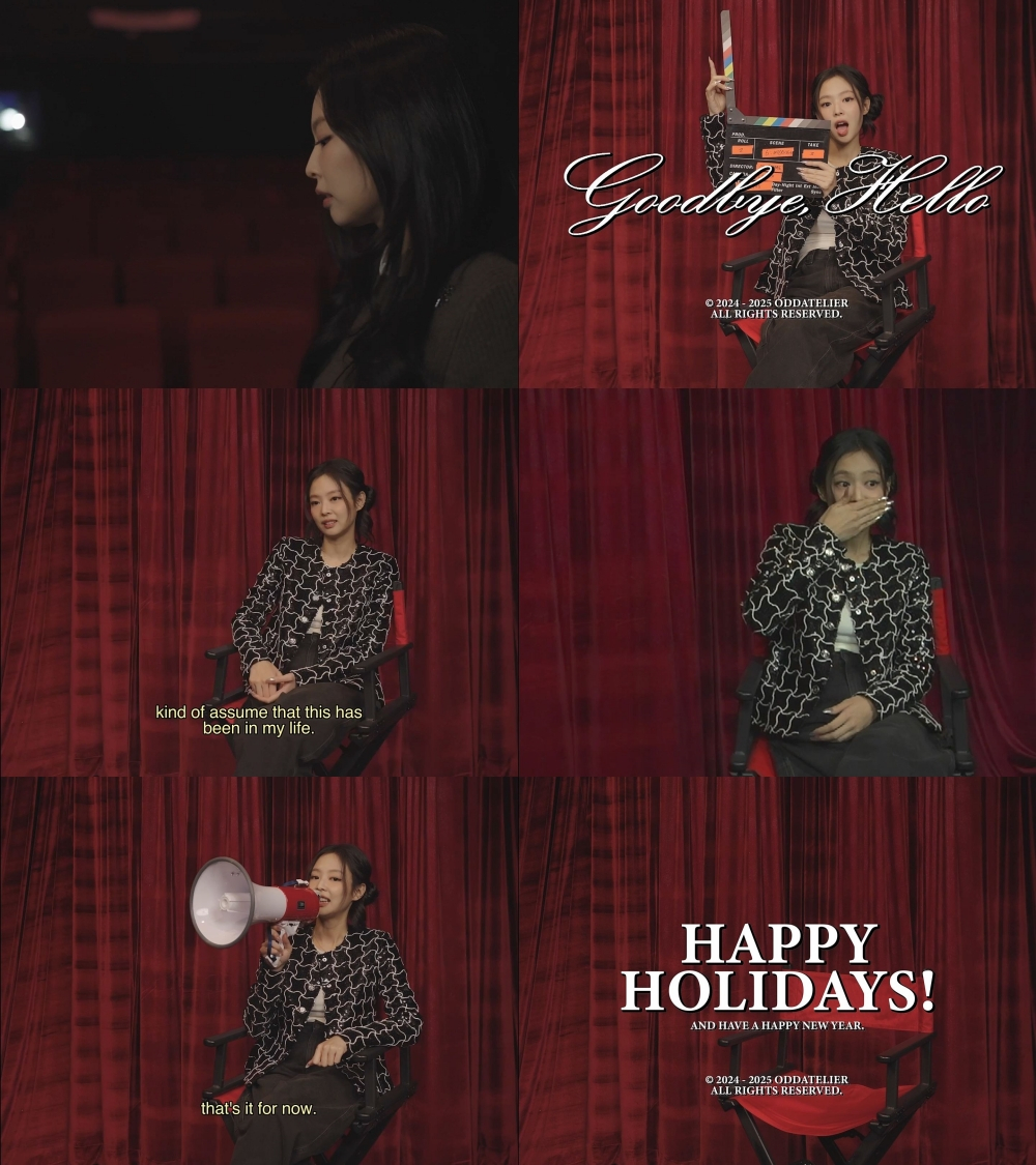 Jennie in her video ″Happy Holidays″ posted on Dec. 25. [SCREEN CAPTURE]