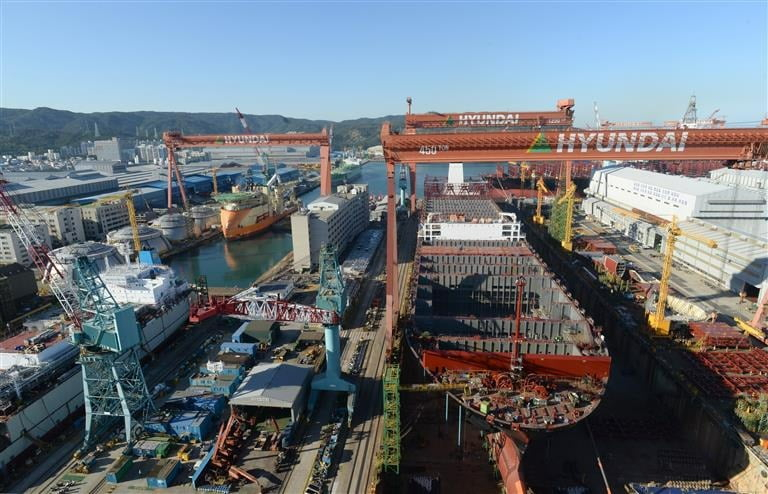 A view of HD Hyundai Heavy Industries’ Ulsan shipyard [HD HYUNDAI]