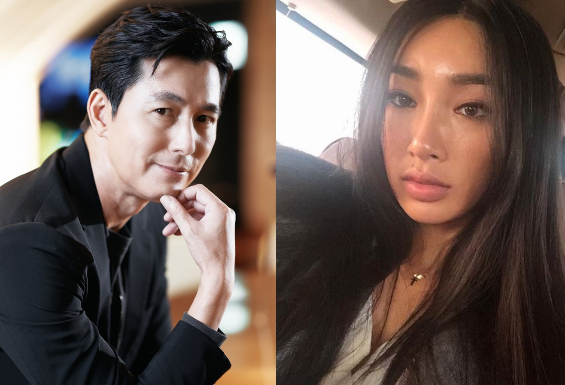 Actor Jung Woo-sung, left, and model Moon Ga-bi [SCREEN CAPTURE]