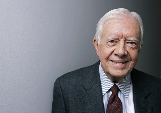 Former President Jimmy Carter poses for a portrait during the Toronto International Film Festival in Toronto, Canada on Sept. 10, 2007. [AP/YONHAP]