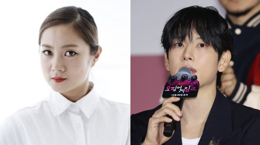 Comedian Park Na-rae, left, and actor Yim Si-wan [JB ENTERTAINMENT, YONHAP]