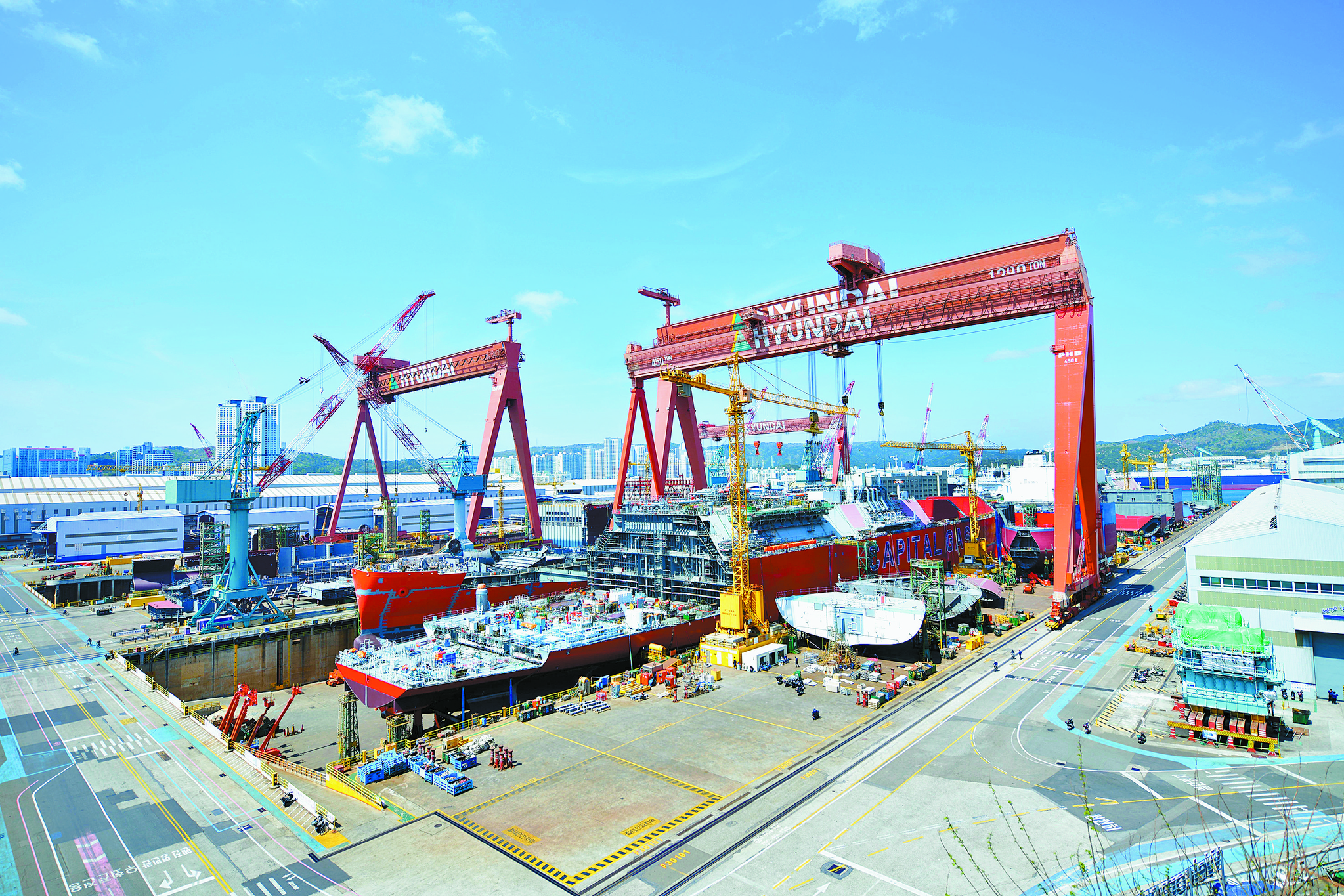 A view of HD Hyundai Heavy Industries' Ulsan shipyard [HD HYUNDAI]