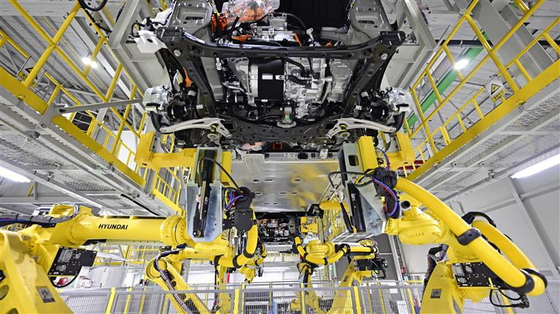Kia's auto plant in Gwangmyeong, Gyeonggi. [YONHAP]