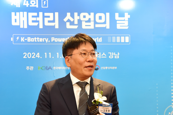 LG Energy Solution CEO Kim Dong-myung talks at an event held in Gangnam District, southern Seoul, on Nov. 1, 2024. [LG ENERGY SOLUTION] 
