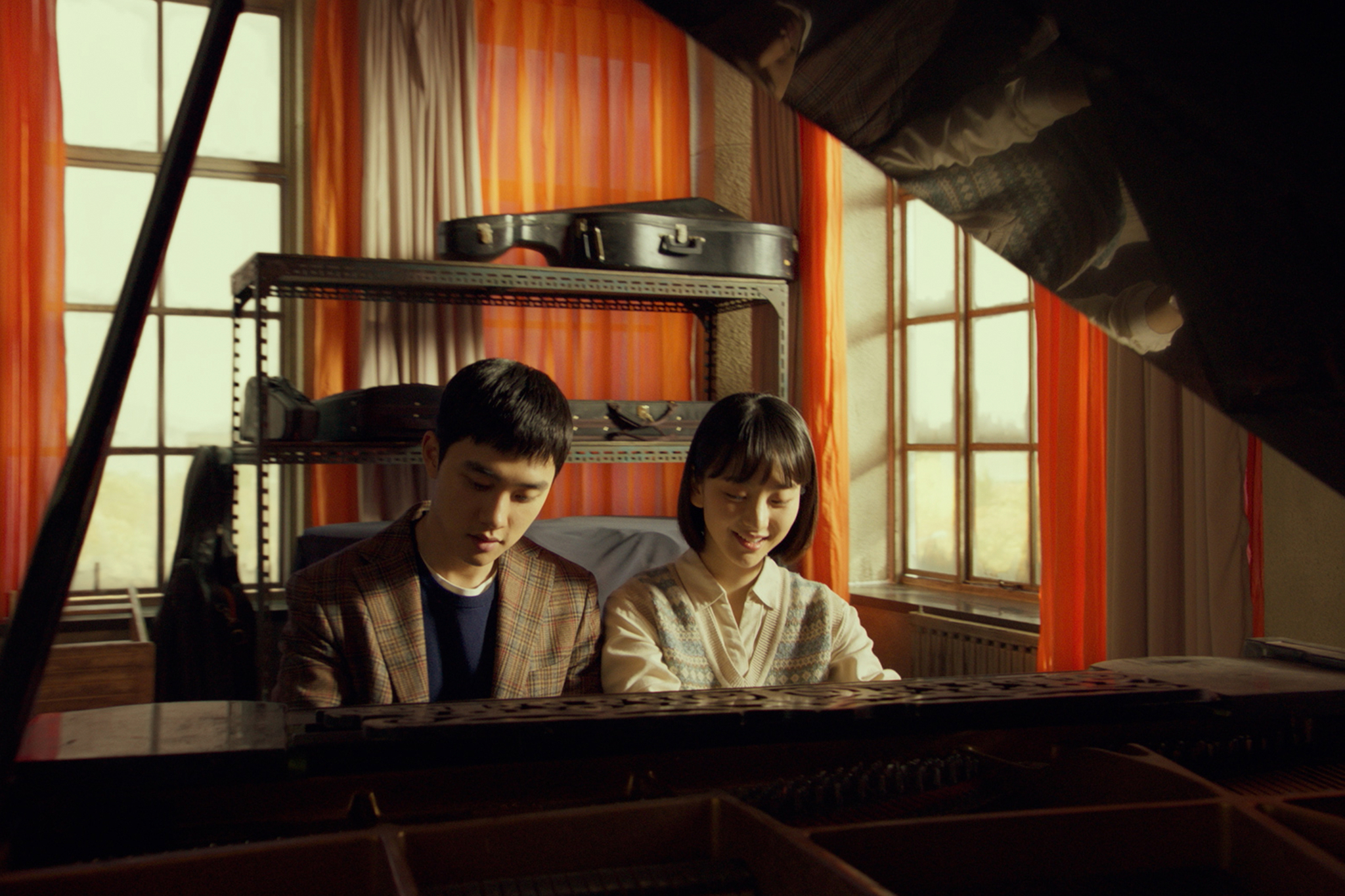 A still from the upcoming film ″Secret: Untold Melody,″ featuring Doh Kyung-soo, left, and Won Jin-a [PLUS M ENTERTAINMENT]