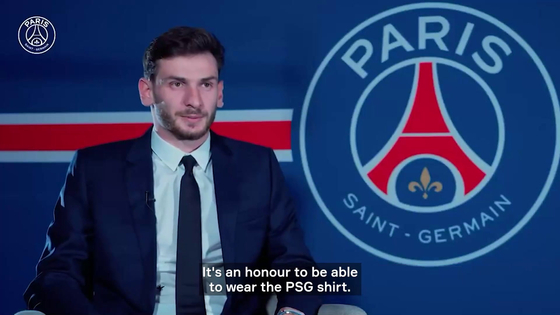 Khvicha Kvaratskhelia speaks during an interview after joining Paris Saint-Germain. [ONE FOOTBALL] 