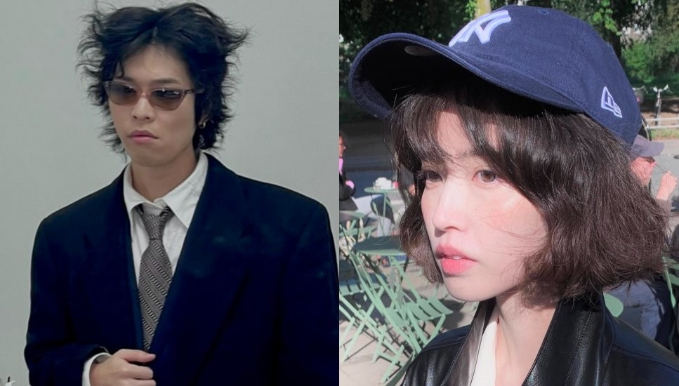 AKMU’s Lee Chan-hyuk, left, and actor Ha Ji-su [SCREEN CAPTURE]